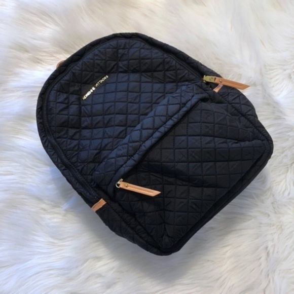 Adrienne Vittadini Handbags - Adrienne Vittadini Black Nylon Quilted Backpack